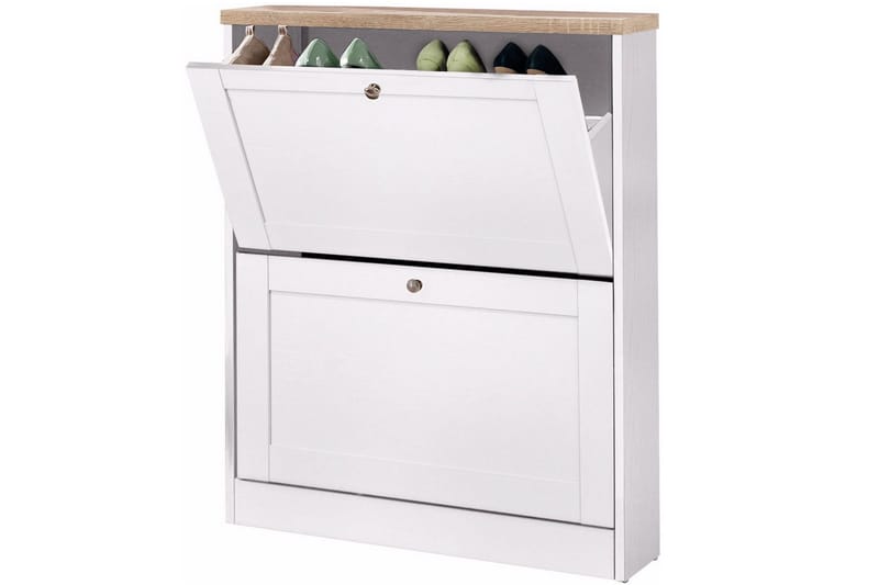 Kulmalipasto Loft24 Naveen-kenkälaatikko 70x90 cm Valkoinen - Säilytys - Säilytyskalusteet - Lipasto