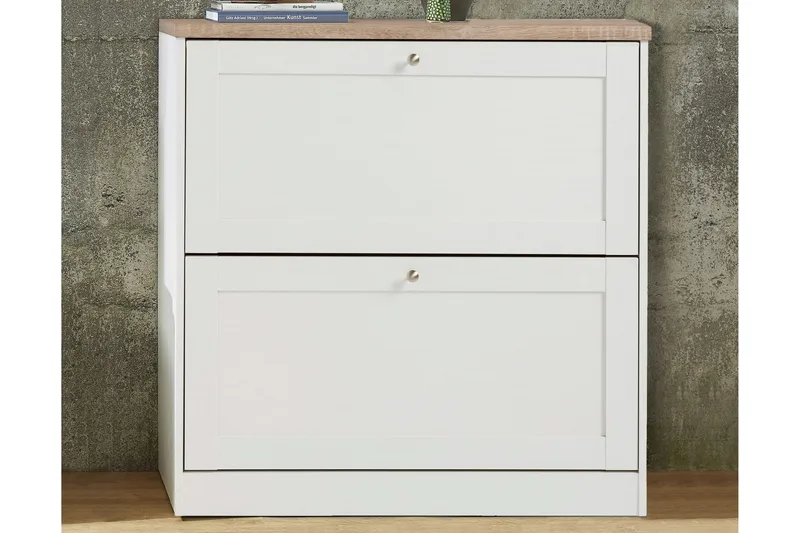 Kulmalipasto Loft24 Naveen-kenkälaatikko 70x90 cm Valkoinen - Säilytys - Säilytyskalusteet - Lipasto