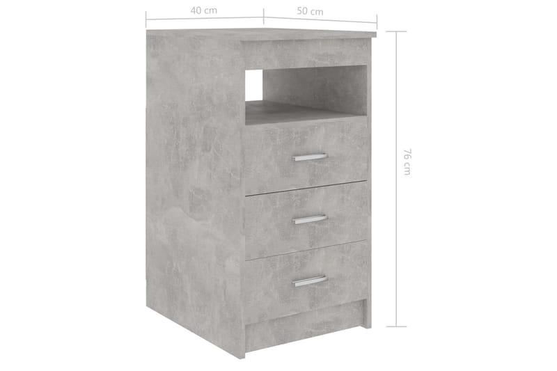 Laatikosto betoninharmaa 40x50x76 cm lastulevy - Säilytys - Säilytyskalusteet - Lipasto