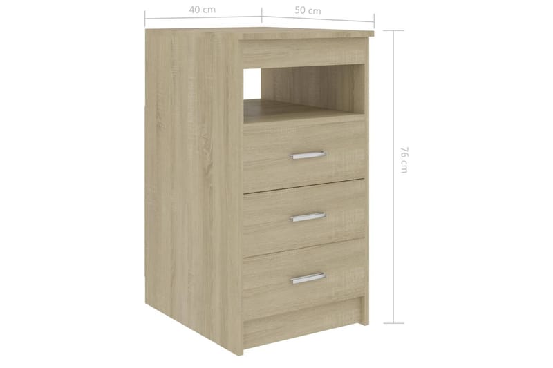 Laatikosto Sonoma-tammi 40x50x76 cm lastulevy - Säilytys - Säilytyskalusteet - Lipasto