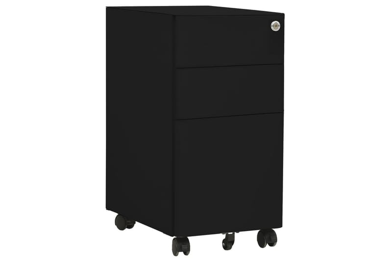 Arkistokaappi siirrettävä musta 30x45x59 cm teräs - Säilytys - Säilytyskalusteet - Lipasto - Laatikostot