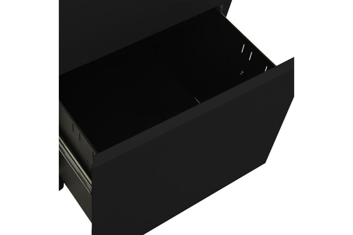 Arkistokaappi siirrettävä musta 39x45x67 cm teräs - Laatikostot