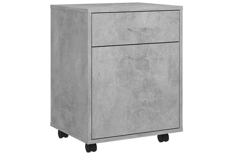 Kaappi pyörillä betoninharmaa 45x38x54 cm lastulevy - Säilytys - Säilytyskalusteet - Lipasto - Laatikostot