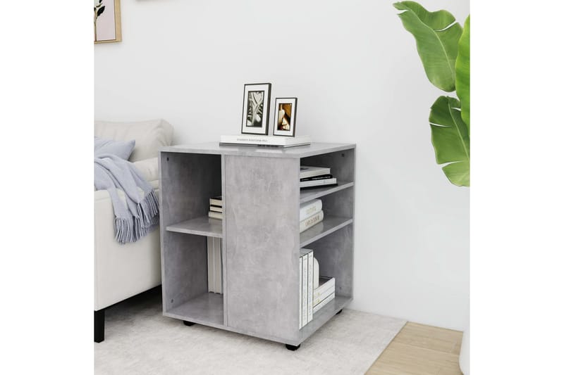 Kaappi pyörillä betoninharmaa 60x53x72 cm lastulevy - Säilytys - Säilytyskalusteet - Lipasto - Laatikostot
