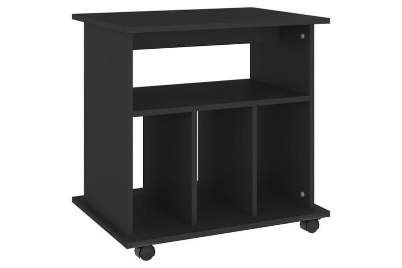 Kaappi pyörillä musta 60x45x60 cm lastulevy - Musta - Säilytys - Säilytyskalusteet - Lipasto - Laatikostot