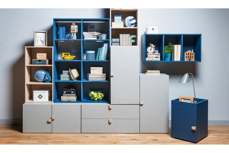 Laatikosto Stige Sininen - VOX - Säilytys - Säilytyskalusteet - Lipasto - Laatikostot