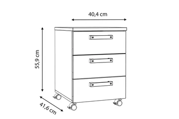 Laatikosto Trevorton 60x41 cm - Ruskea / Harmaa - Säilytys - Säilytyskalusteet - Lipasto - Laatikostot