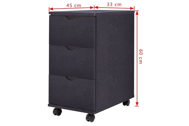 Lipasto 33x45x60 cm musta - Musta - Säilytys - Säilytyskalusteet - Lipasto - Laatikostot