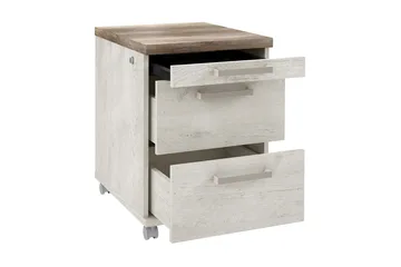Lipasto Breage Lukolla 53x42 cm - Ruskea/Valkoinen - Säilytys - Säilytyskalusteet - Lipasto - Laatikostot