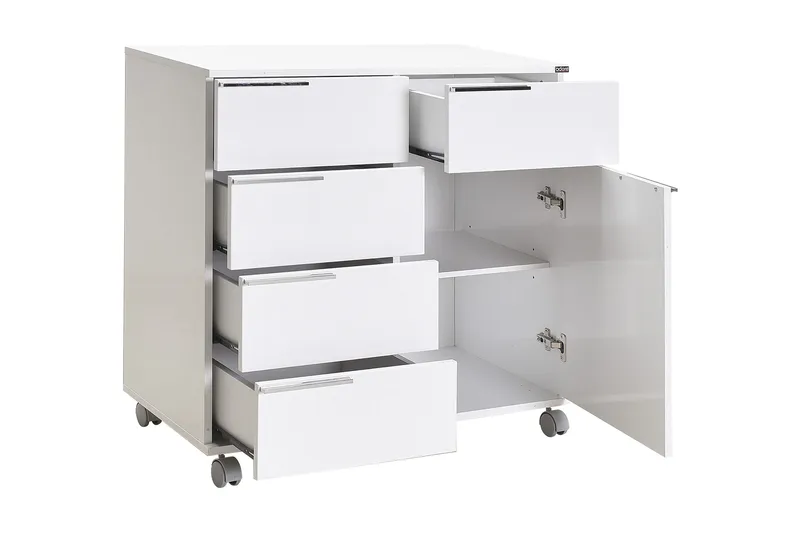 Lipasto Valkoinen Korkeakiilto - Säilytys - Säilytyskalusteet - Lipasto - Laatikostot