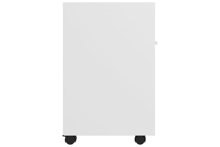 Sivukaappi pyörillä valkoinen 33x38x60 cm lastulevy - Laatikostot