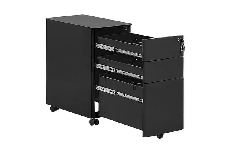 Toimistokaappi Bardano 30x50 cm - Metalli / Musta - Säilytys - Säilytyskalusteet - Lipasto - Laatikostot