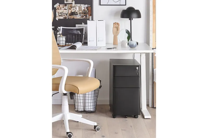 Toimistokaappi Bardano 30x50 cm - Metalli / Musta - Säilytys - Säilytyskalusteet - Lipasto - Laatikostot