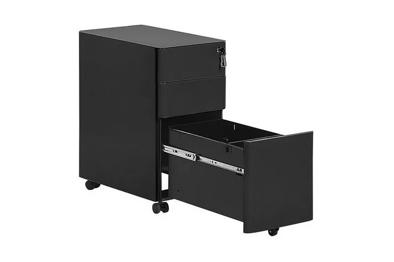 Toimistokaappi Bardano 30x50 cm - Metalli / Musta - Säilytys - Säilytyskalusteet - Lipasto - Laatikostot