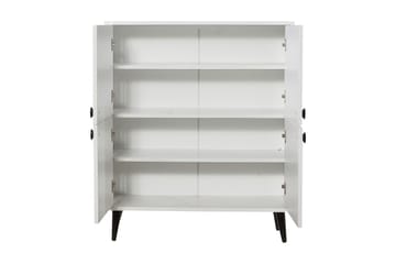 Lipasto 95x111 cm - Valkoinen/musta/punainen - Säilytys - Säilytyskalusteet - Lipasto