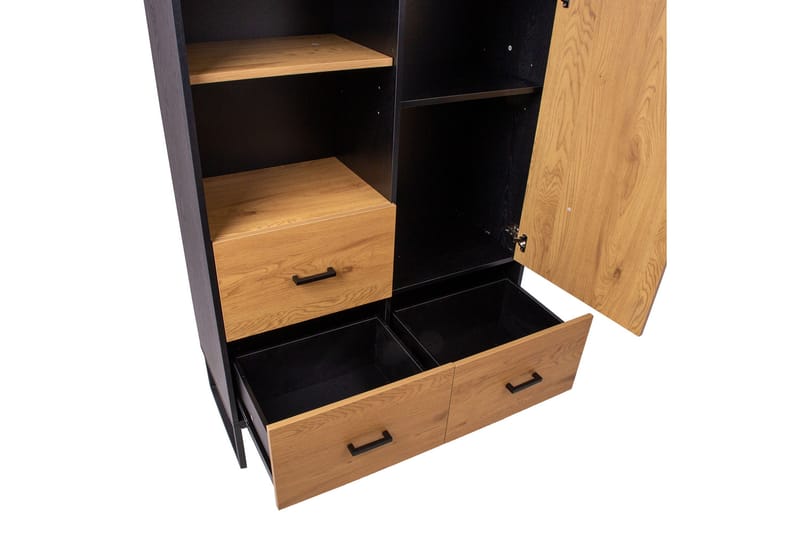 Lipasto Amsterdam Tammi/Musta - Säilytys - Säilytyskalusteet - Lipasto