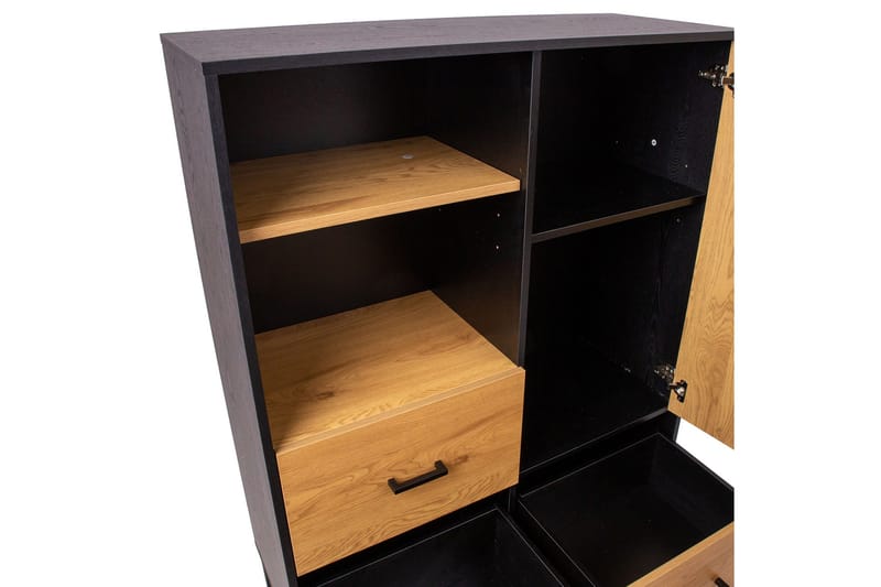 Lipasto Amsterdam Tammi/Musta - Säilytys - Säilytyskalusteet - Lipasto