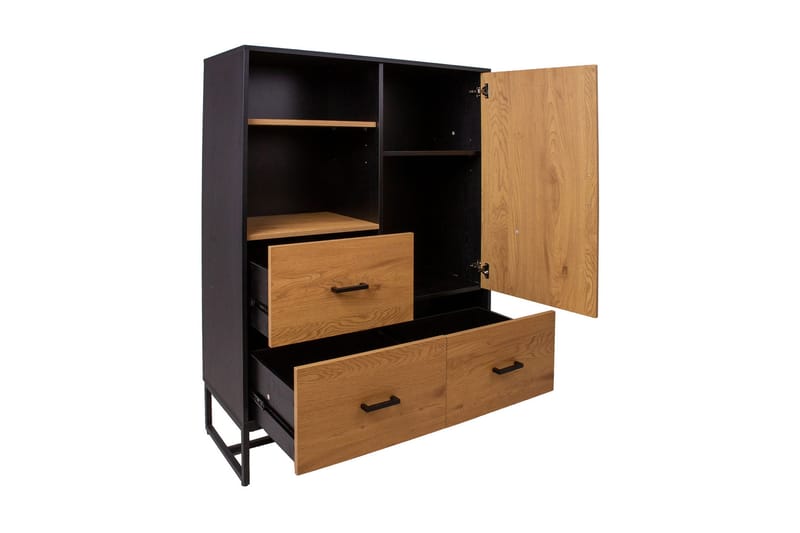 Lipasto Amsterdam Tammi/Musta - Säilytys - Säilytyskalusteet - Lipasto