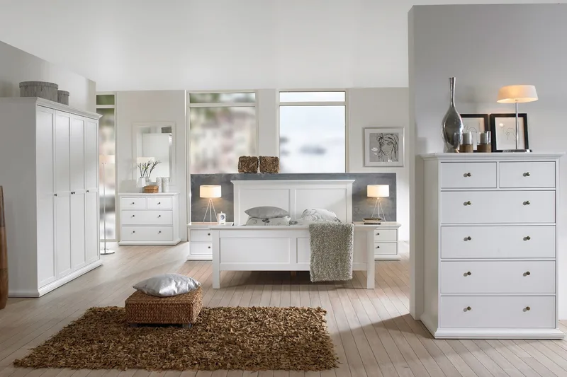 Lipasto Anjou 140 cm Korkea - Valkoinen - Säilytys - Säilytyskalusteet - Lipasto