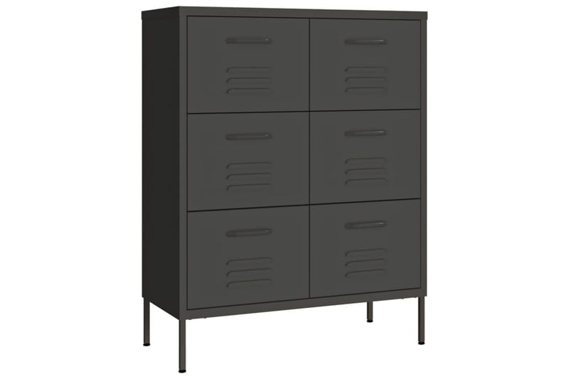 Lipasto antrasiitti 80x35x101,5 cm teräs - Säilytys - Säilytyskalusteet - Lipasto