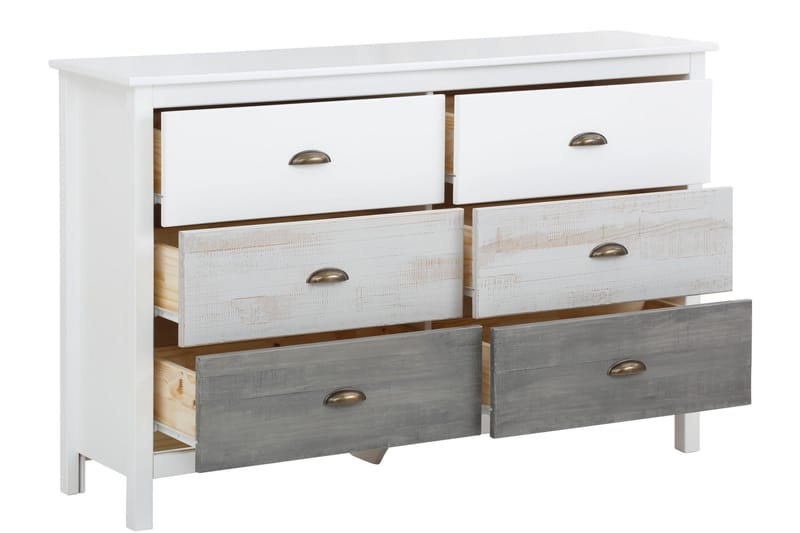 Lipasto Ashmore 80x35 cm - Valk/Vaaleanharmaa/Tummanharm - Säilytys - Säilytyskalusteet - Lipasto