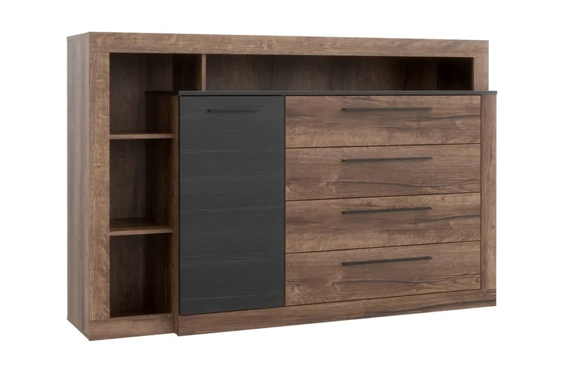 Lipasto Bardon 161 cm, Ruskea/Musta