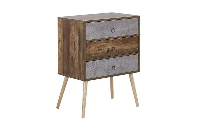 Lipasto Birstall 60 cm, Tumma puu/harmaa