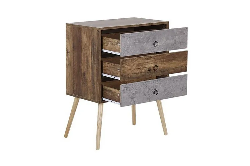 Lipasto Birstall 60 cm - Tumma puu/harmaa - Säilytys - Säilytyskalusteet - Lipasto