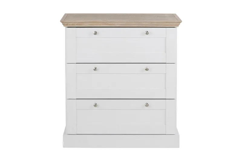 Lipasto Borgela 75 cm - Valkoinen/Ruskea - Säilytys - Säilytyskalusteet - Lipasto