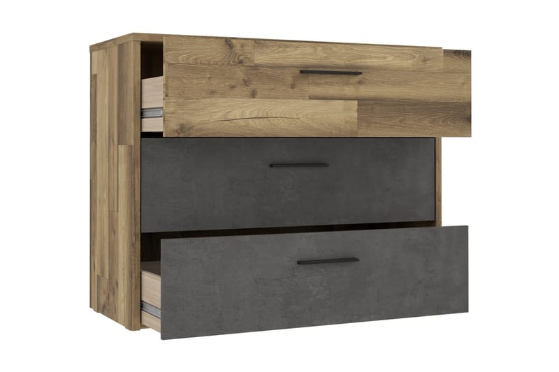 Lipasto Bowerdale 100 cm - Harmaa/Ruskea - Säilytys - Säilytyskalusteet - Lipasto