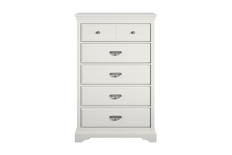 Lipasto Bristol 88x49 cm 5 Laatikkoa Valkoinen - Dorel Home - Säilytys - Säilytyskalusteet - Lipasto