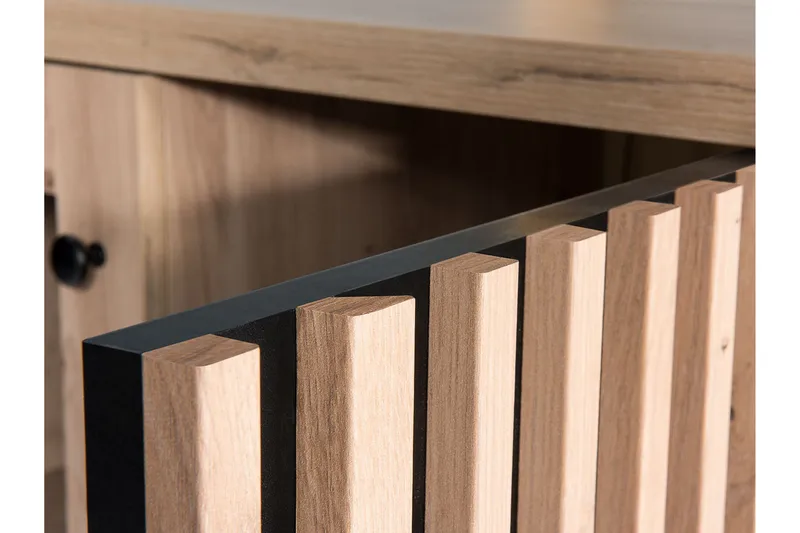 Lipasto Buckfast 123x86x82 cm - Luonnonväri/Musta - Säilytys - Säilytyskalusteet - Lipasto