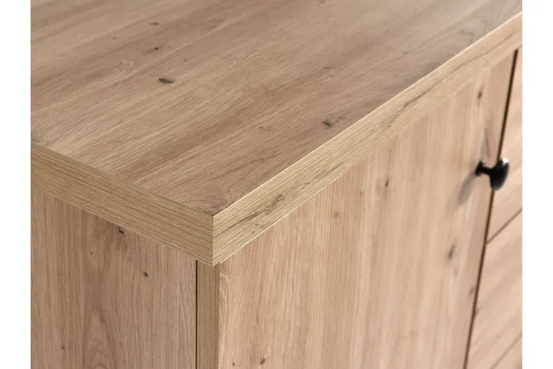 Lipasto Buckfast 123x86x82 cm - Luonnonväri/Musta - Säilytys - Säilytyskalusteet - Lipasto