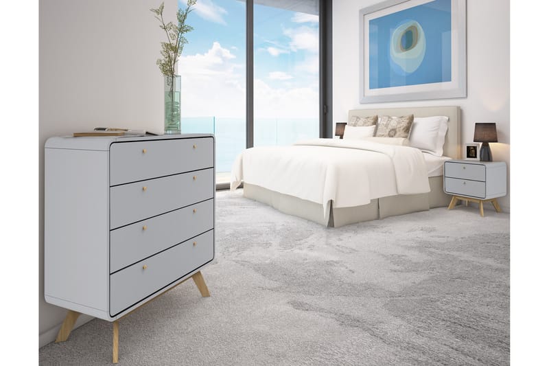 Lipasto Caitlyn 80x39 cm - Harmaa - Säilytys - Säilytyskalusteet - Lipasto