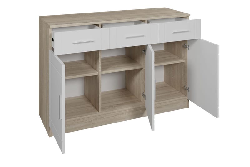 Lipasto Carvin 37x104 cm - Valkoinen/Luonnonväri - Säilytys - Säilytyskalusteet - Lipasto