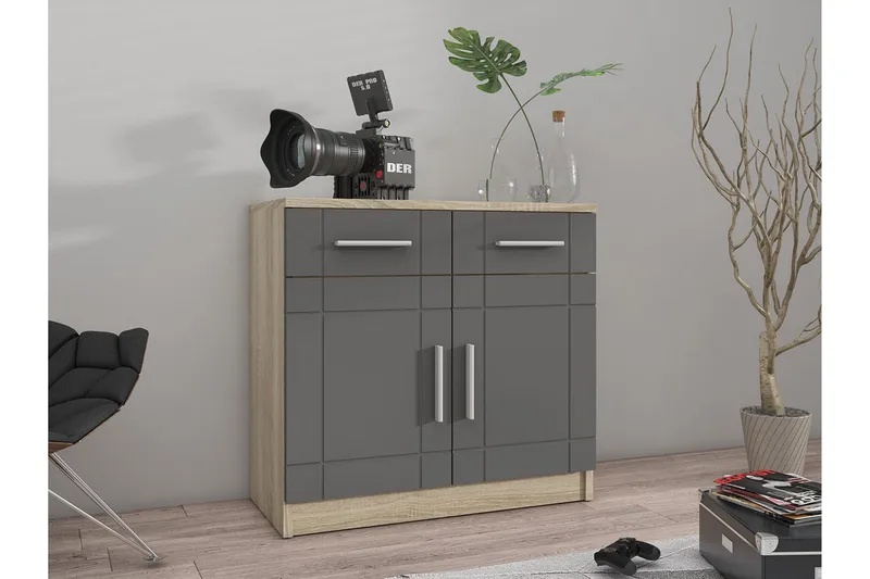 Lipasto Carvin 37x69 cm - Luonnonväri/Harmaa - Säilytys - Säilytyskalusteet - Lipasto