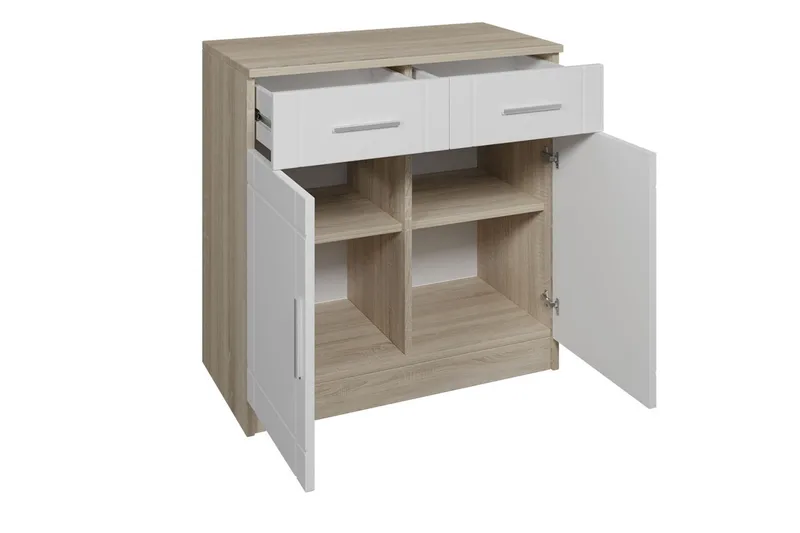 Lipasto Carvin 37x69 cm - Valkoinen/Luonnonväri - Säilytys - Säilytyskalusteet - Lipasto