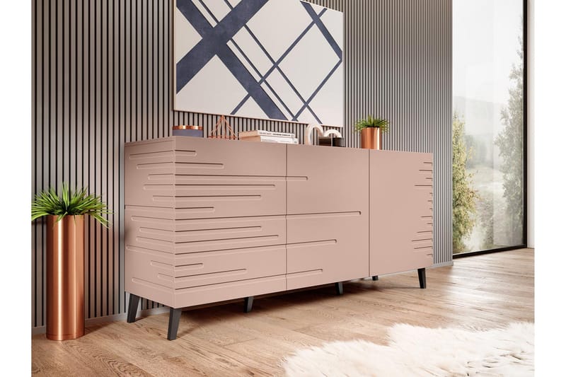 Lipasto Demjen 40x155 cm - Roosa/Musta - Säilytys - Säilytyskalusteet - Lipasto