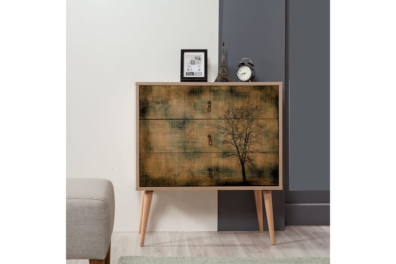 Lipasto Dirk Puusiluetti - Ruskea - Säilytys - Säilytyskalusteet - Lipasto