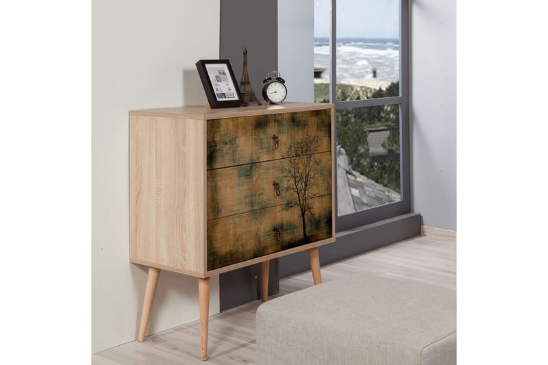 Lipasto Dirk Puusiluetti - Ruskea - Säilytys - Säilytyskalusteet - Lipasto