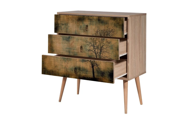 Lipasto Dirk Puusiluetti - Ruskea - Säilytys - Säilytyskalusteet - Lipasto