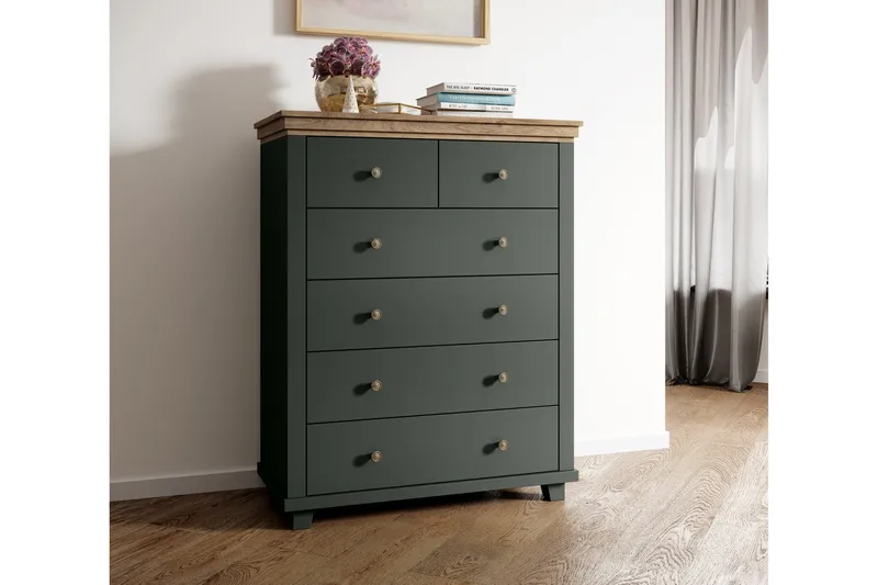 Lipasto Drumin 171 cm - Vihreä/Luonnonväri - Säilytys - Säilytyskalusteet - Lipasto