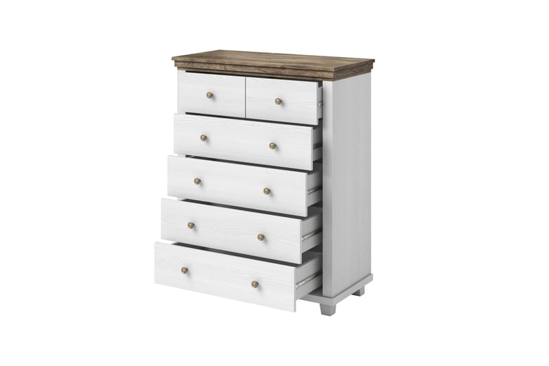 Lipasto Drumin 90x42x112,5 cm - Tuhkanharmaa/Luonnonväri - Säilytys - Säilytyskalusteet - Lipasto