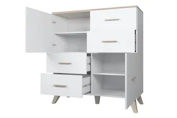 Lipasto Dudley 45x110 cm - Luonnonväri/Musta - Säilytys - Säilytyskalusteet - Lipasto