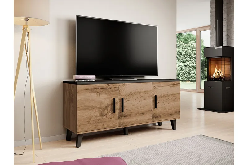 Lipasto Dudley 45x150 cm - Luonnonväri/Musta - Säilytys - Säilytyskalusteet - Lipasto