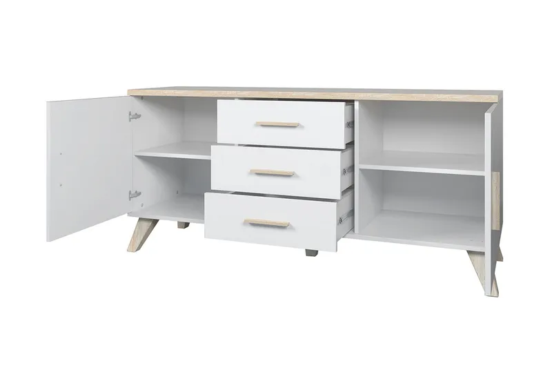 Lipasto Dudley 45x150 cm - Luonnonväri/Musta - Säilytys - Säilytyskalusteet - Lipasto