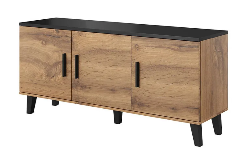 Lipasto Dudley 45x150 cm - Luonnonväri/Musta - Säilytys - Säilytyskalusteet - Lipasto