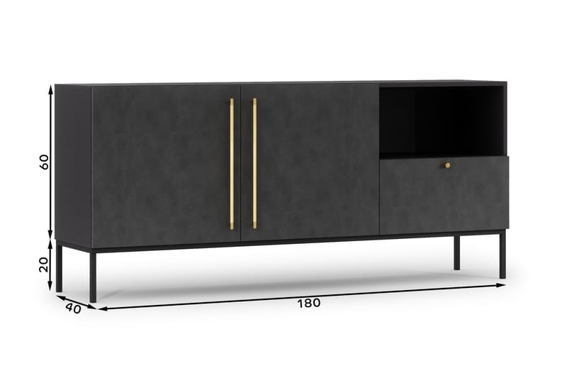 Lipasto Emika 180 cm - Säilytys - Säilytyskalusteet - Lipasto