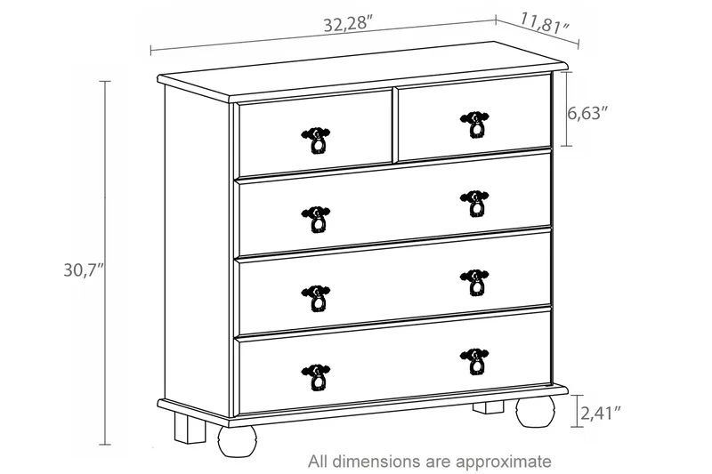 Lipasto Fania 82 cm - Valkoinen - Säilytys - Säilytyskalusteet - Lipasto