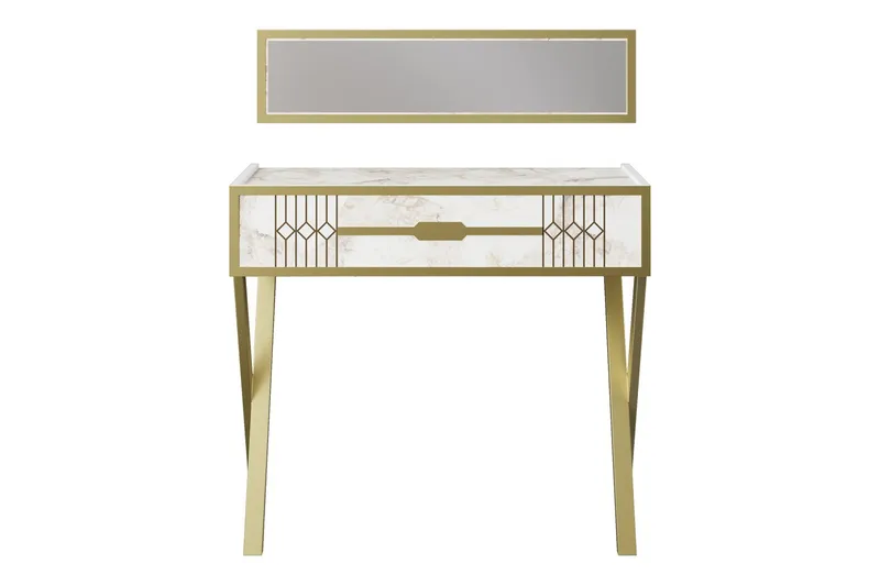 Lipasto Fridaria 90x32 cm Laatikko - Valkoinen - Säilytys - Säilytyskalusteet - Lipasto - Lipasto peilillä